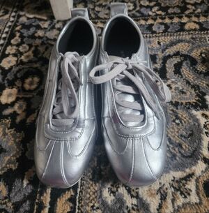 JW PEI Metallic SILVER SNEAKERS Y2K SIZE 7